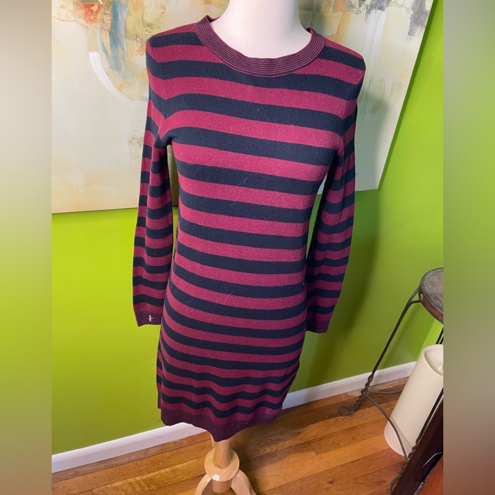 Red and navy striped